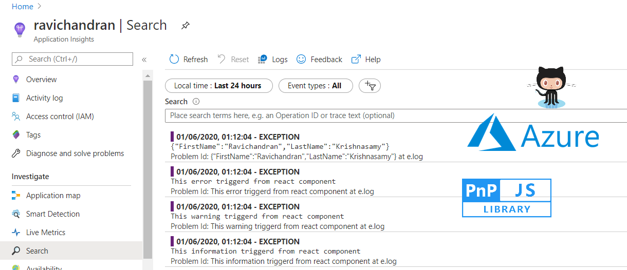 Track SPFx Logs using PnP Logging and Azure Application Insights