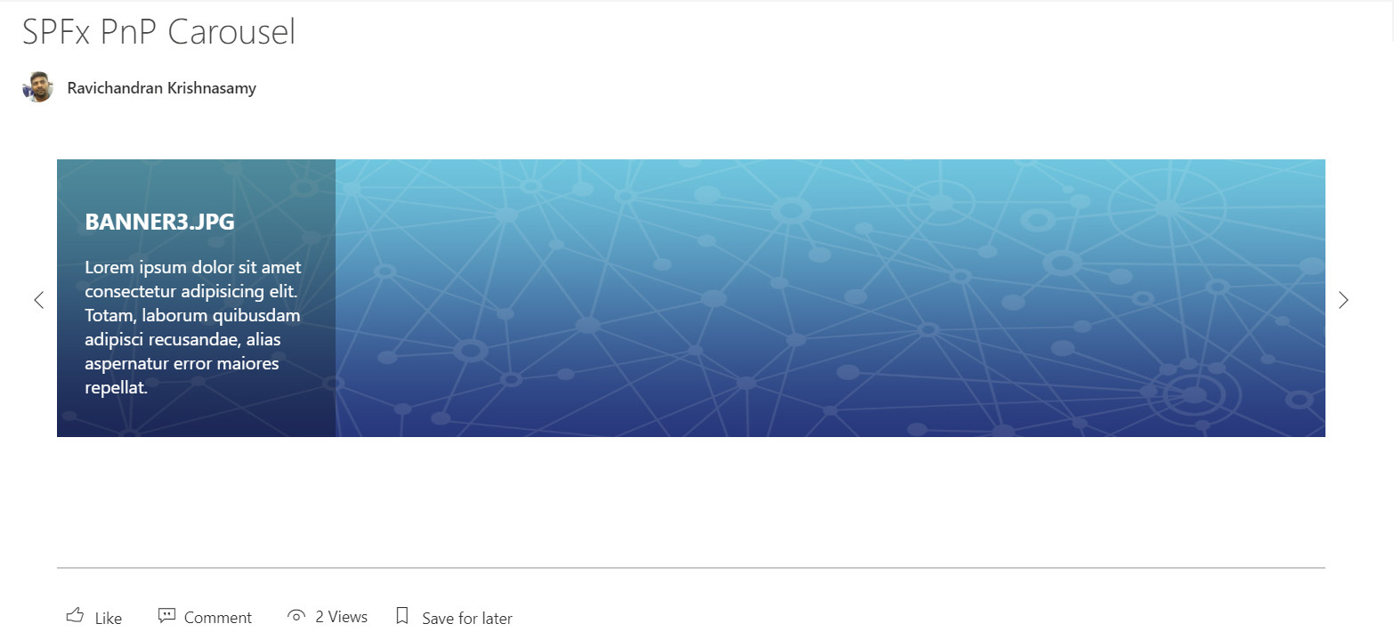 Dynamic PnP Carousel in the SharePoint Framework (SPFx)