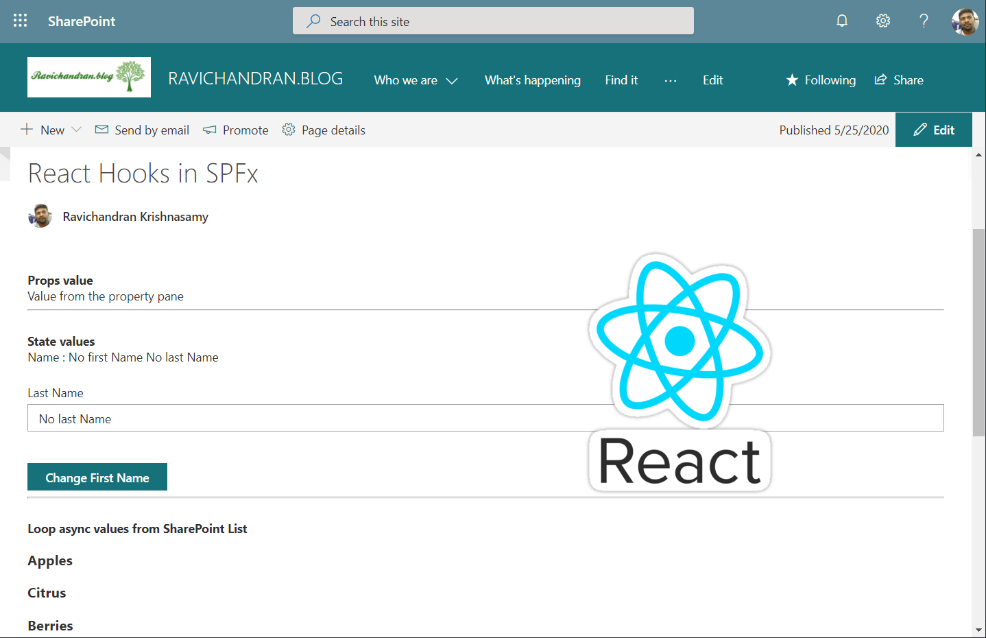 React Hooks in SPFx