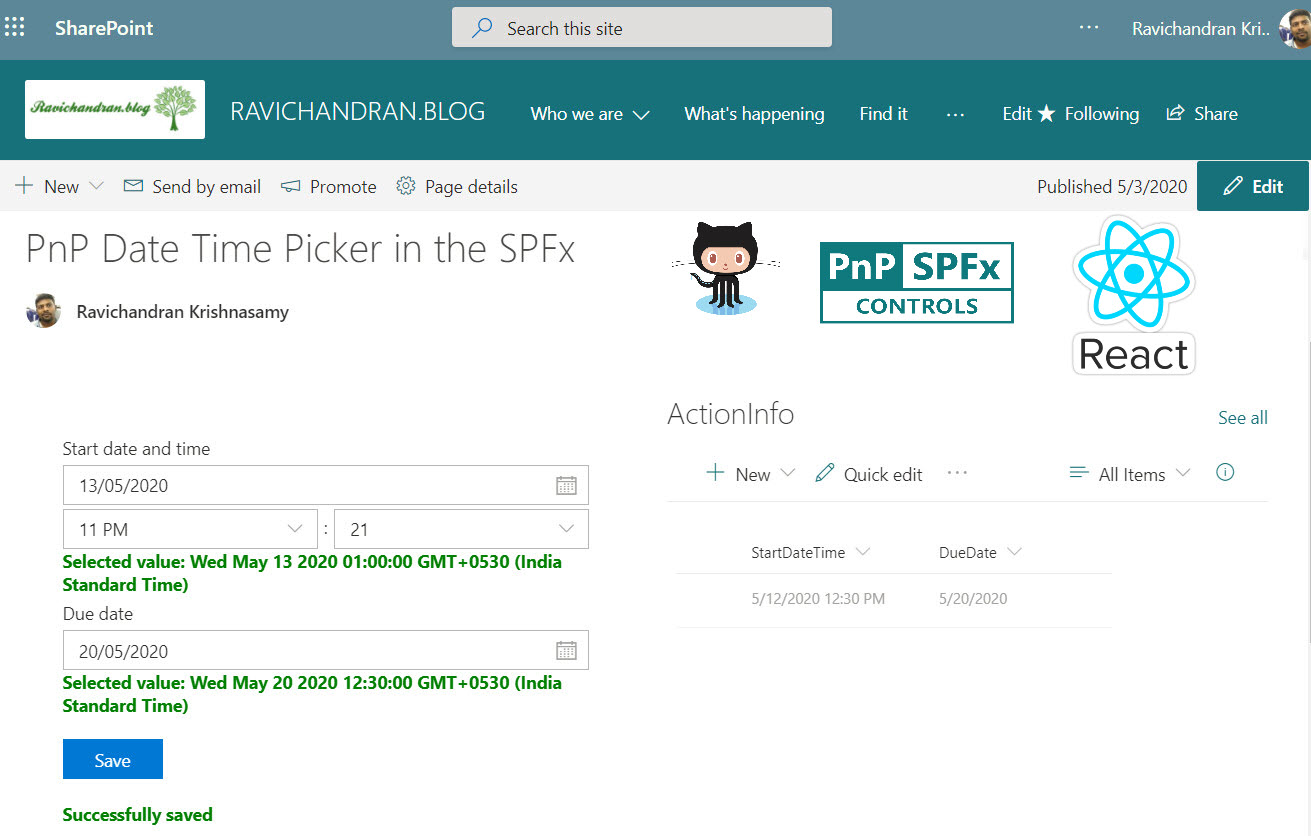 PnP DateTimePicker in the SharePoint Framework (SPFx) webpart