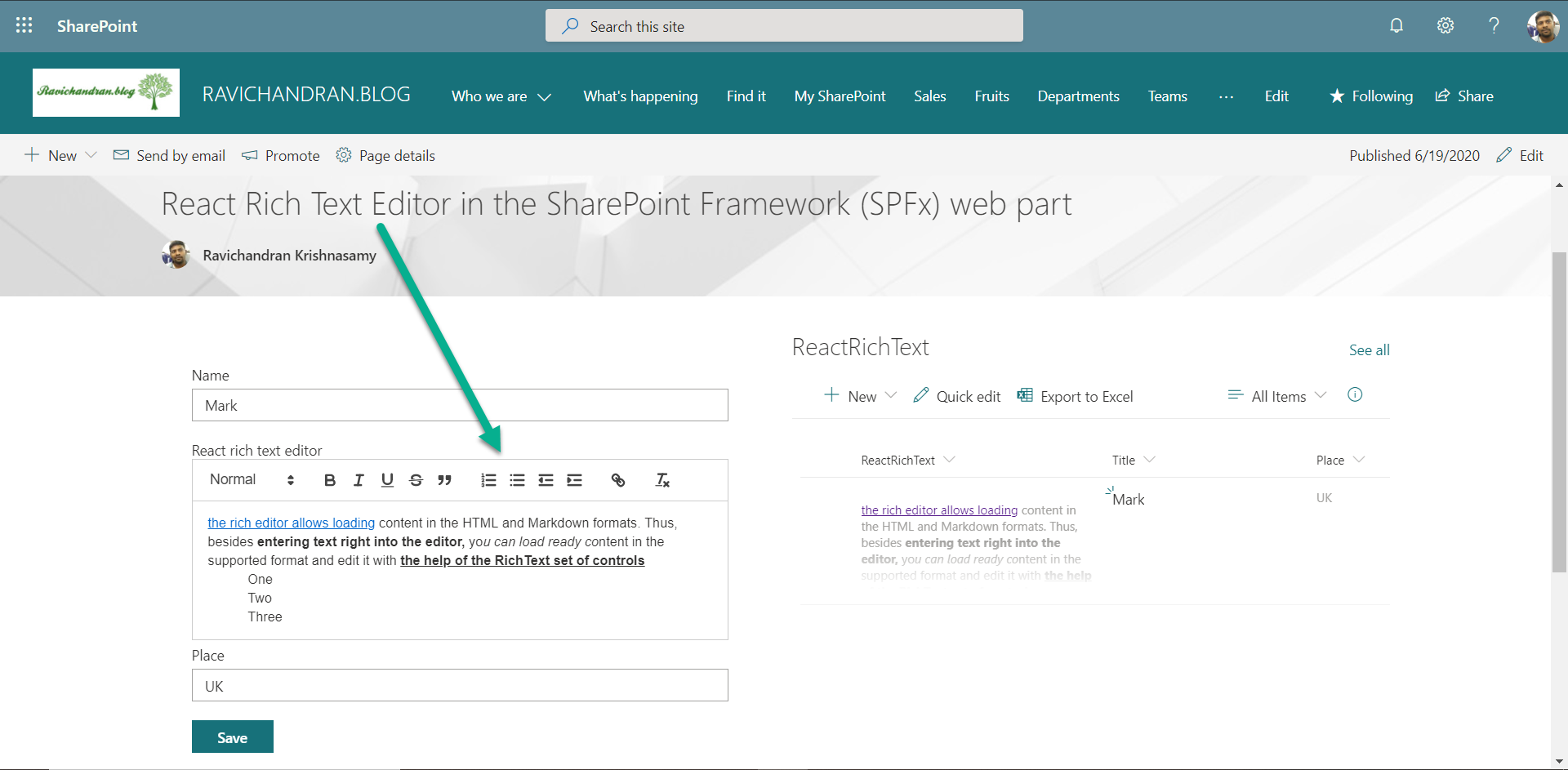 React Rich Text Editor in the SharePoint Framework (SPFx) web part