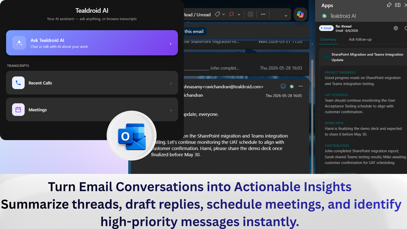 Tealdroid AI product screenshot